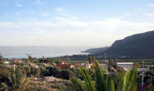 The Galilee landscape toward the Sea of Galilee